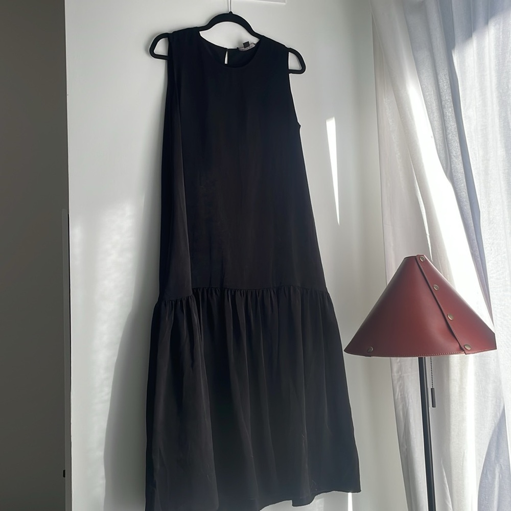 All Saints Black Dress with Pockets, Size M